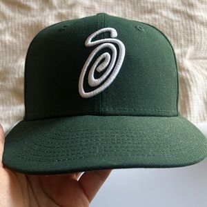 Stussy New Era Hat - Green 7 1/8